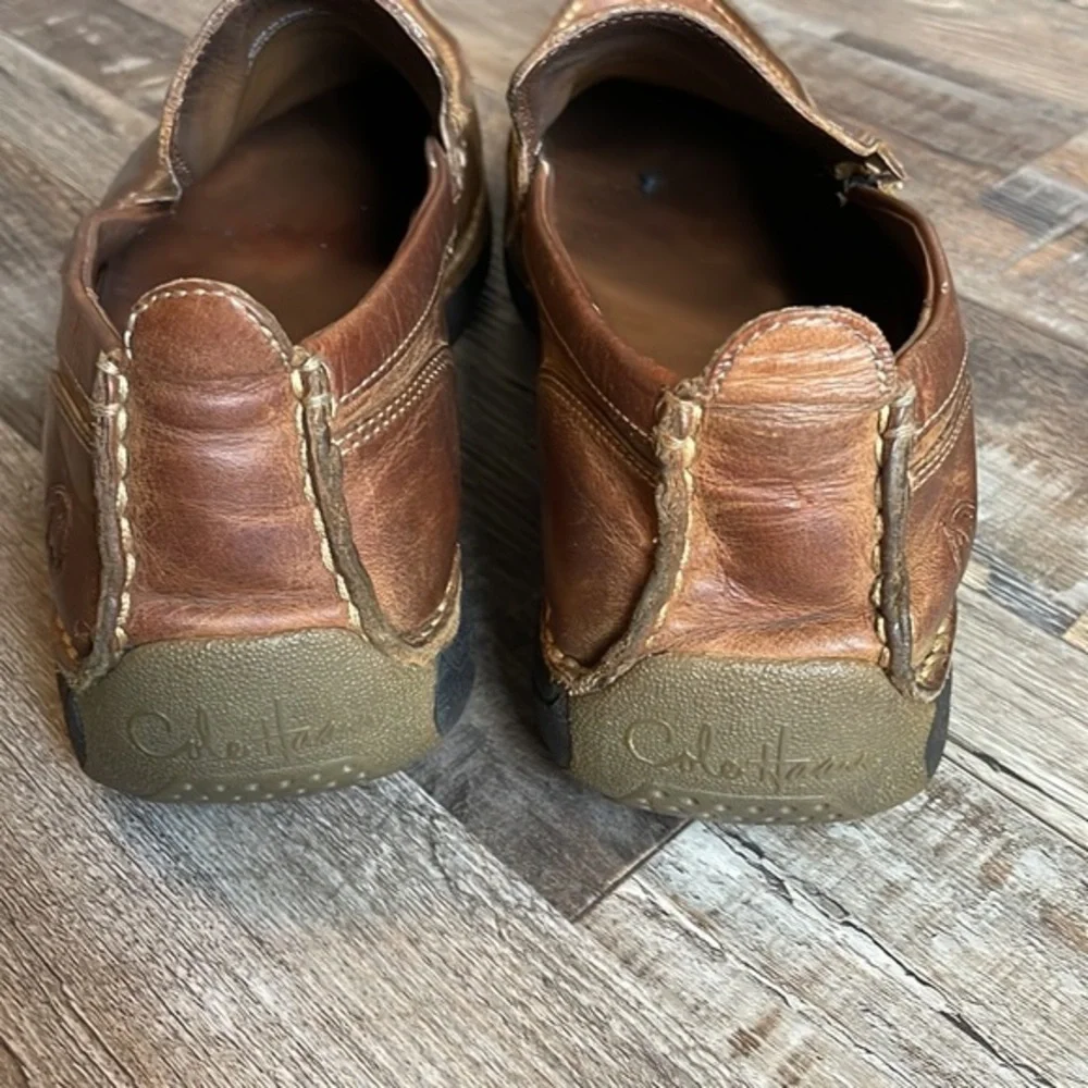 COLE HAAN by Nike-Air Men’s Brown Leather Loafers, Size 11.5